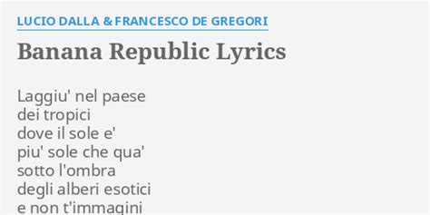 banana republic lyrics